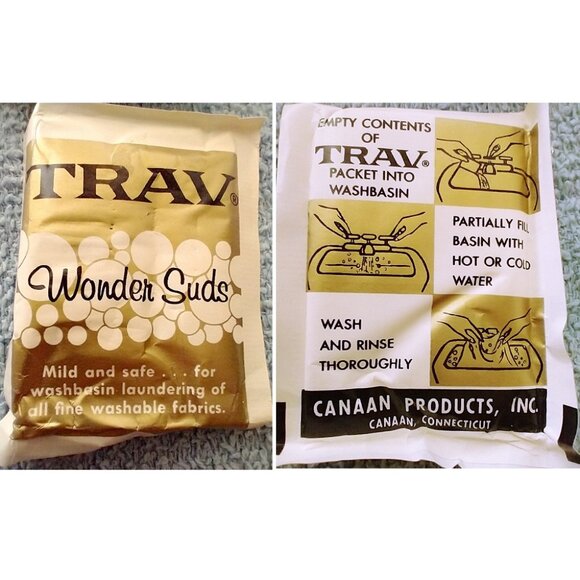 1950s Travel Launderette Wonder Suds Blue Rhinestone Studded Gold Tone Compact - Picture 5 of 16